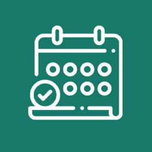 calendar icon with green background