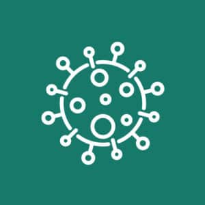 COVID-19 icon with green background