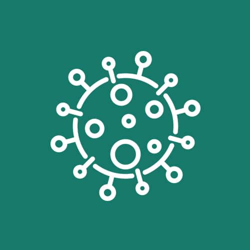 COVID-19 icon with green background